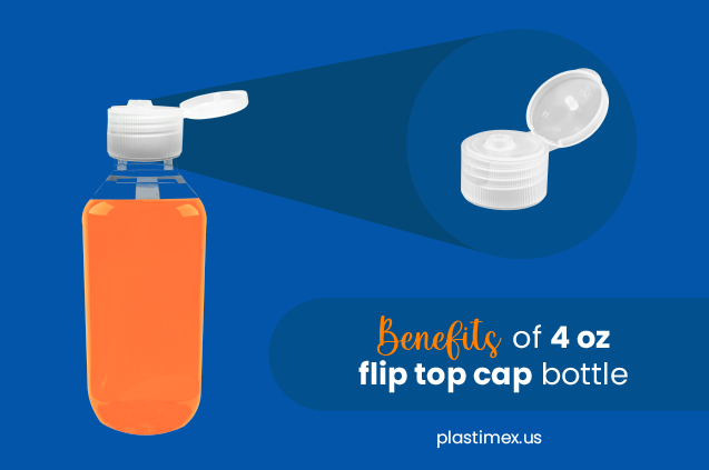4 oz flip-top cap bottle